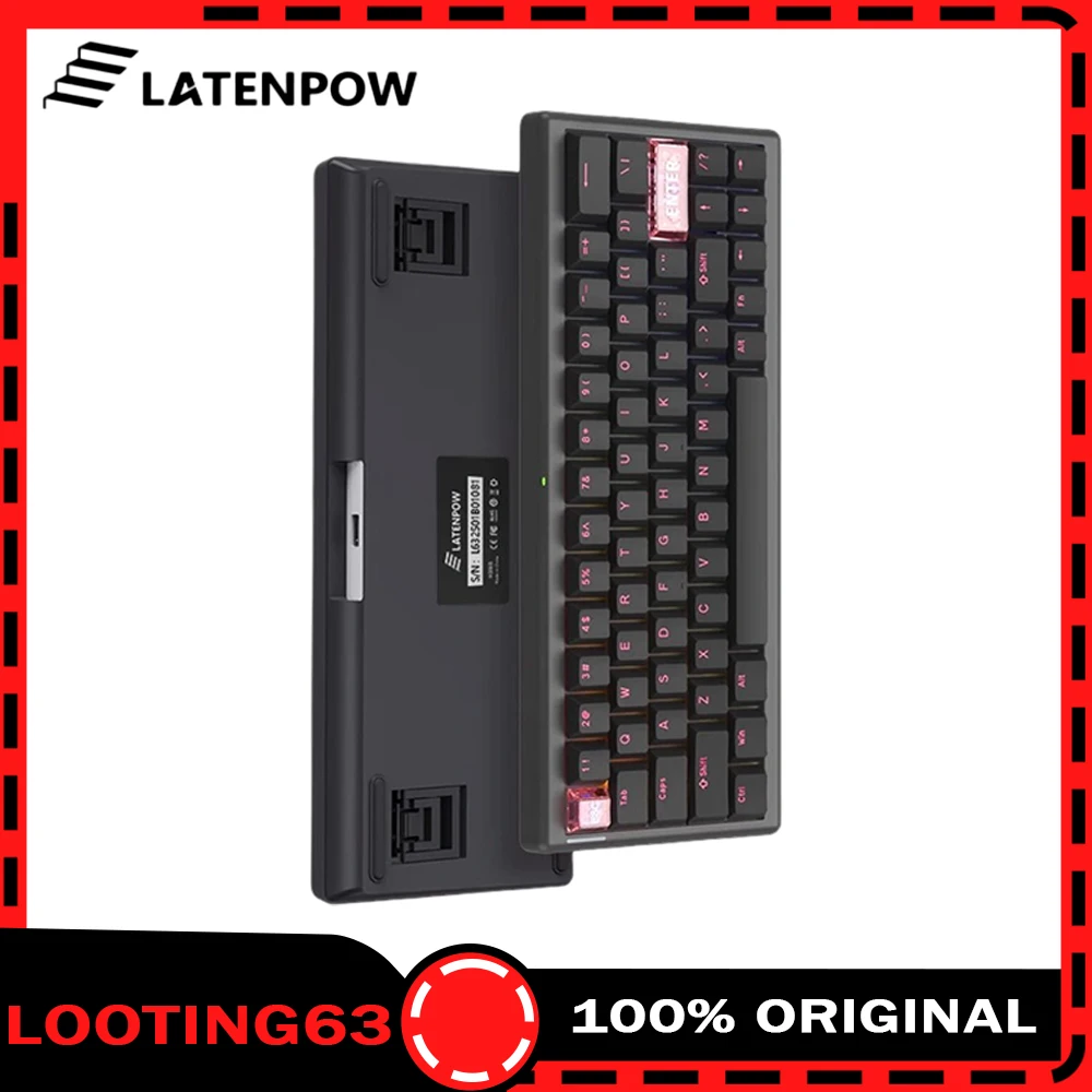 

Latenpow Looting63 Mechanical Keyboard Magnetic Switch RGB Wired Esports RT Gaming Keyboard Single Bond 32 K Custom Pc Accessory