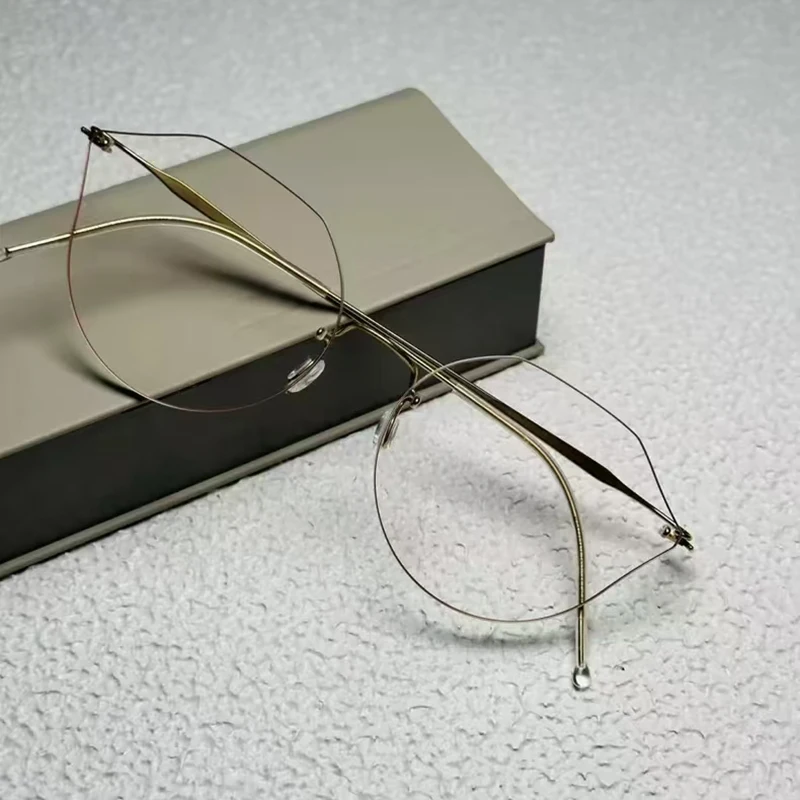

Personality Spectacle Frame Frameless Retro Denmark Brand Glasses Design Sense Pure Titanium Man Woman 2375 Screw-fre
