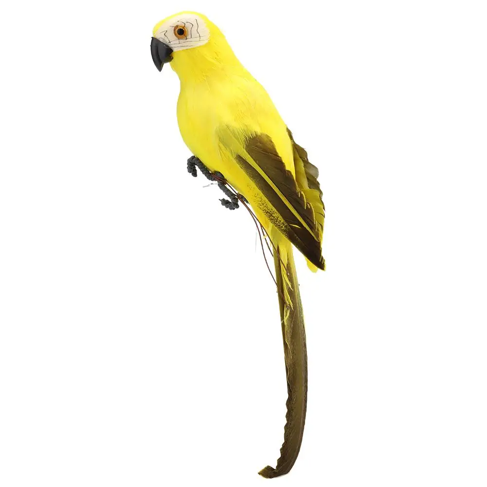 

2Pcs Foam Feather Artificial Imitation Bird Model Home Ornament (Yellow)