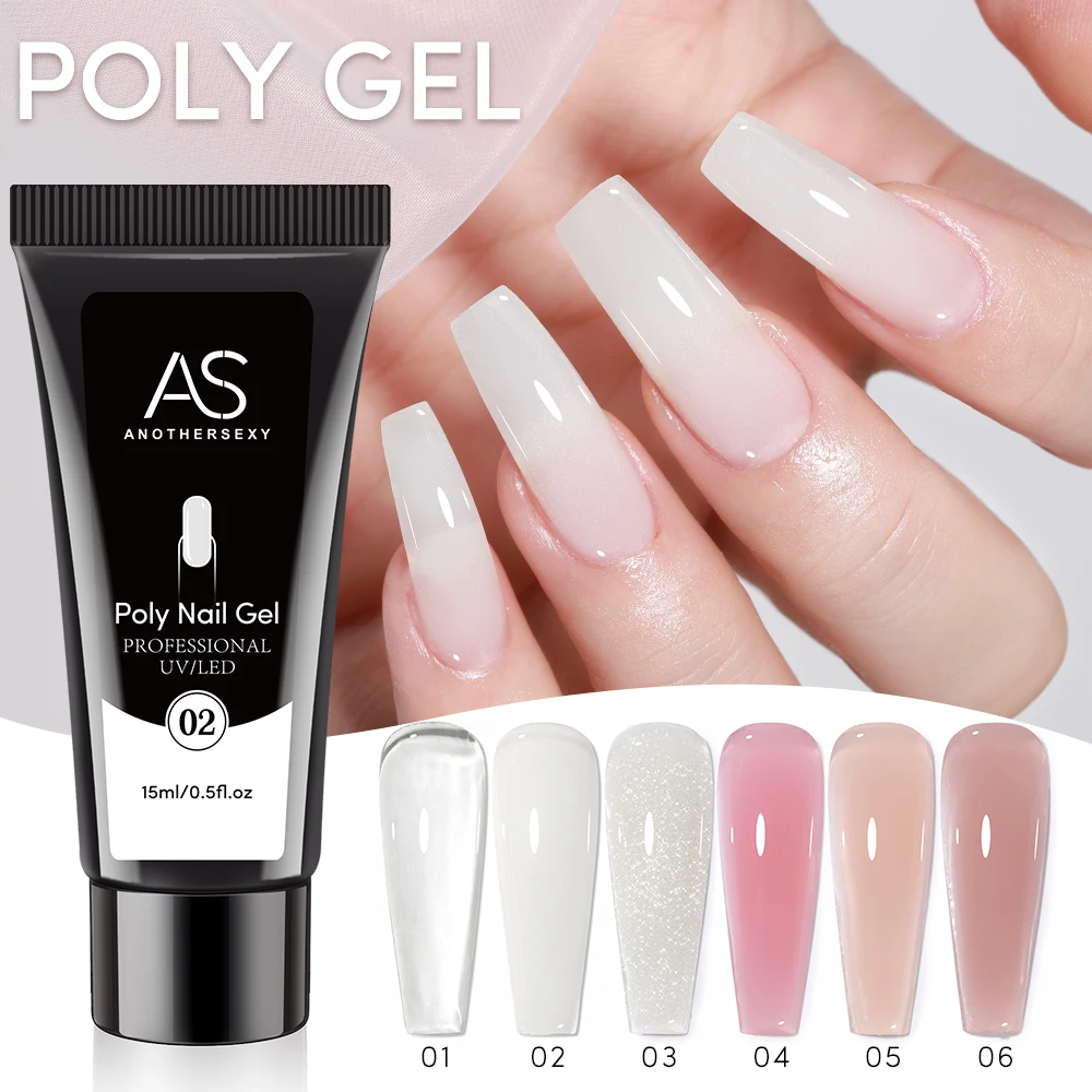 كما 15 مللي مسمار تمديد هلام مسمار بناء بولي مسمار الاكريليك هلام الأشعة فوق البنفسجية LED تمديد سريع من كريستال نموذج غير مؤلم كريستال فيرنيس الغراء #1