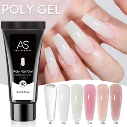 AS 15ml Nail Extension Gel Nail Build Poly Nail Acrylic Gel UV LED Quick Extension of Crystal Model Painless Crystal Vernis Glue