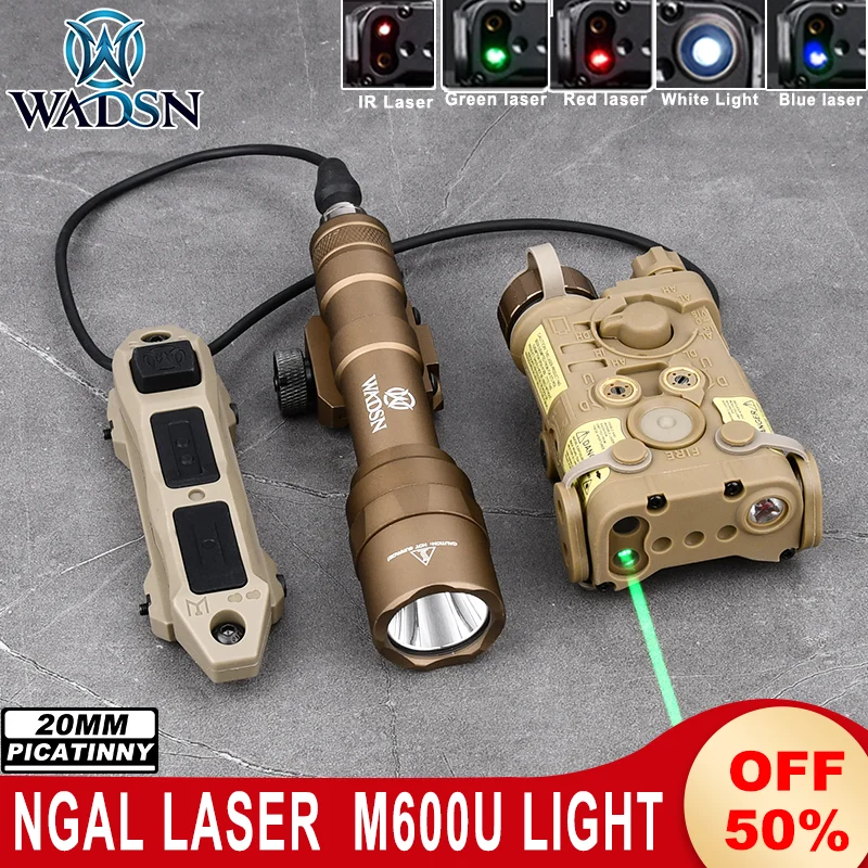 

NGAL Red dot Blue Green IR Laser pointer Wadsn M600 M600U Tactical Flashlight for AR15 Rifle Airsoft Hunting Weapon Accessories