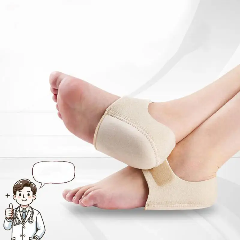2Pcs Silicone Invisible Heel Protective Pad Sleeve Heel Protector for Relief Plantar Fasciitis Heel Pain Reduce Pressure on Heel