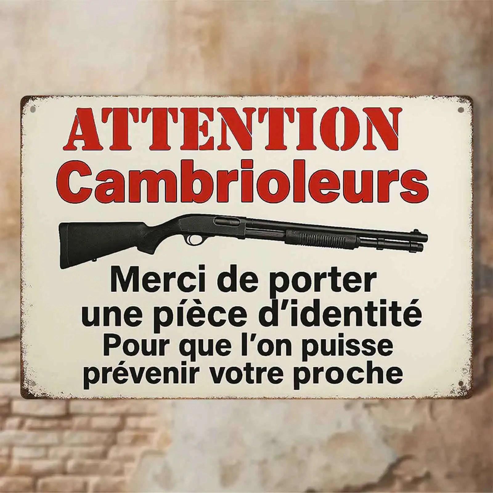 [JIT]1pcs Vintage French Metal Sign, 