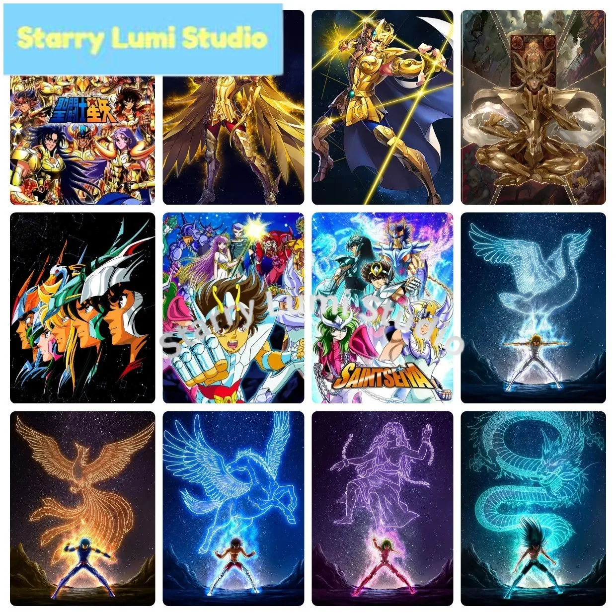 

Алмазная мозаика Saint Seiya: Японское аниме, 5D алмазная вышивка, полный набор для рукоделия, декор для дома