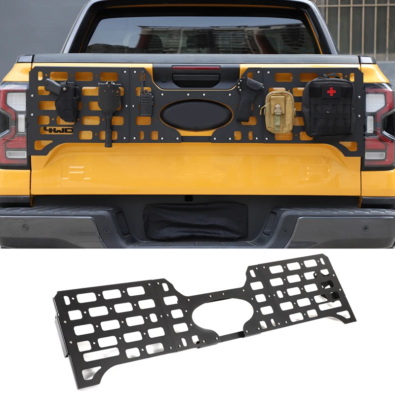 

Для Ford Ranger Ranger 2023 + алюминиевый внешний инструмент задней двери, подвесная пластина, стеллаж для хранения задней двери автомобиля, автоаксессуары