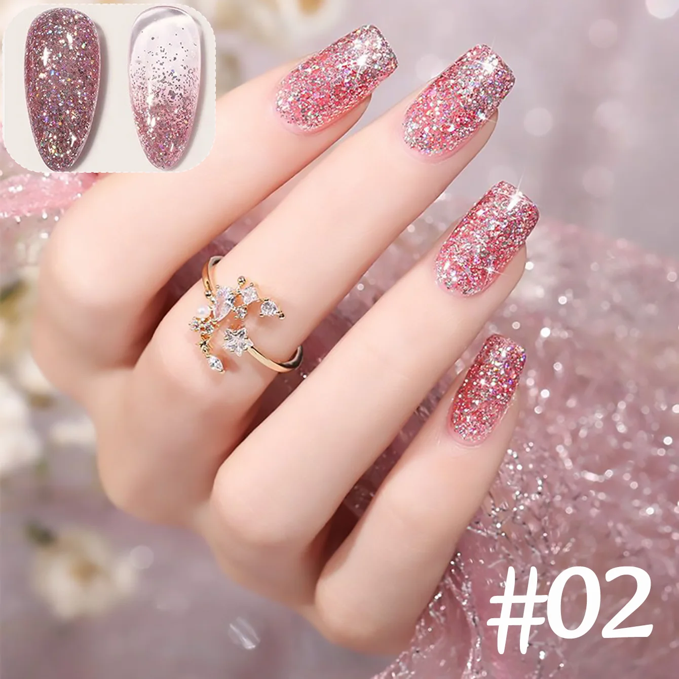 1pcs WS Winter Nails Halloween Nails Bursting Black Brown Blue Glitter Gel Nail Polish Glue Colourful Super Shiny Gradient Nail