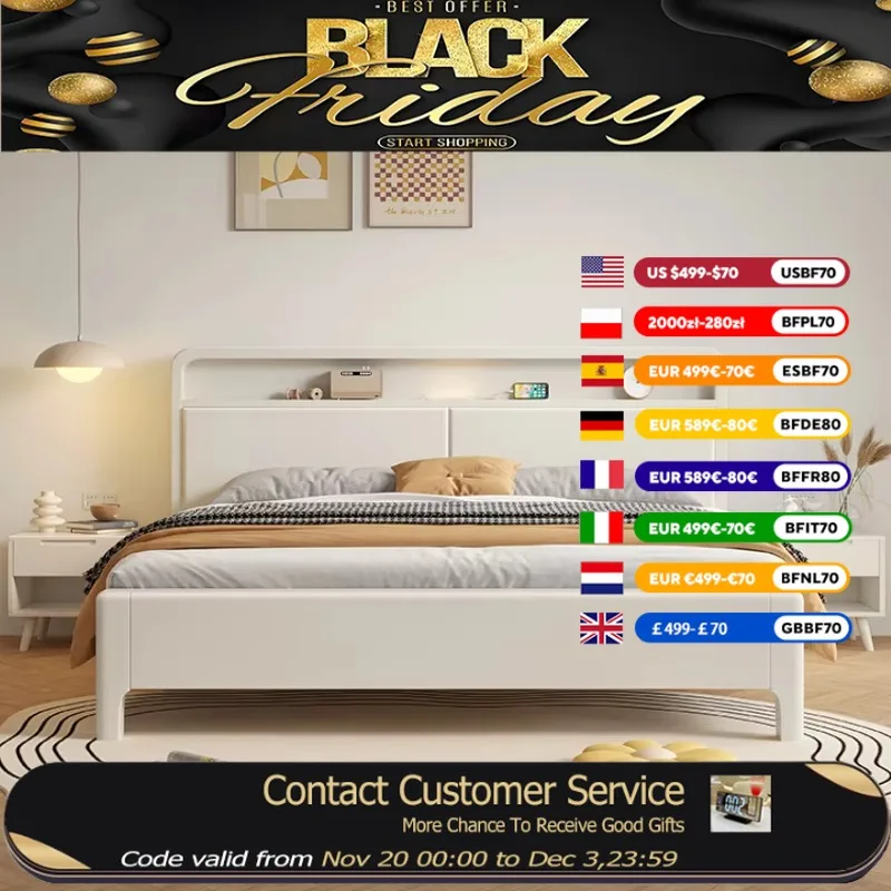 

Comforter Frame Double Bed Waterproof Luxury Full Size Bedroom Double Bed Headboards Bedframe Camas De Casal Home Furniture