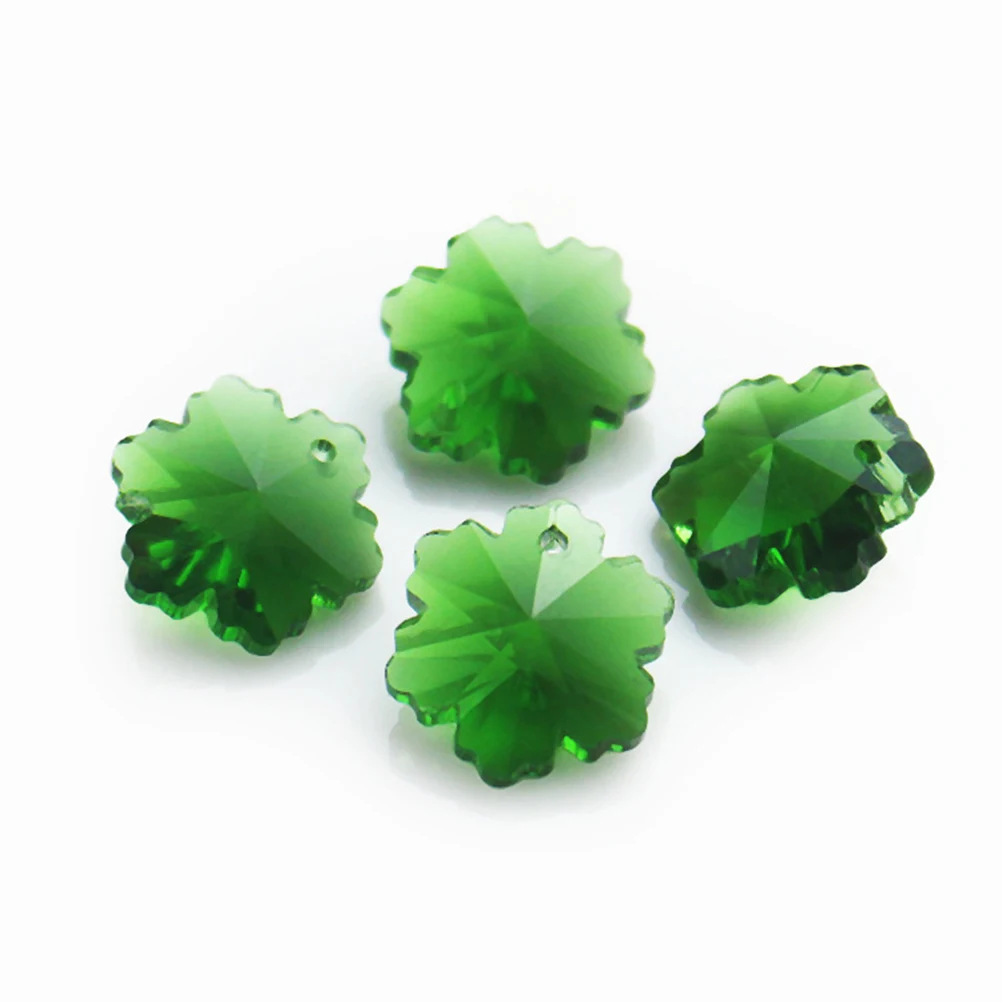 

Crystal Glass Snowflake Charms Pendant Accessories for DIY Jewelry Making Bracelet Necklace Findings Small Beads Drilled Hole