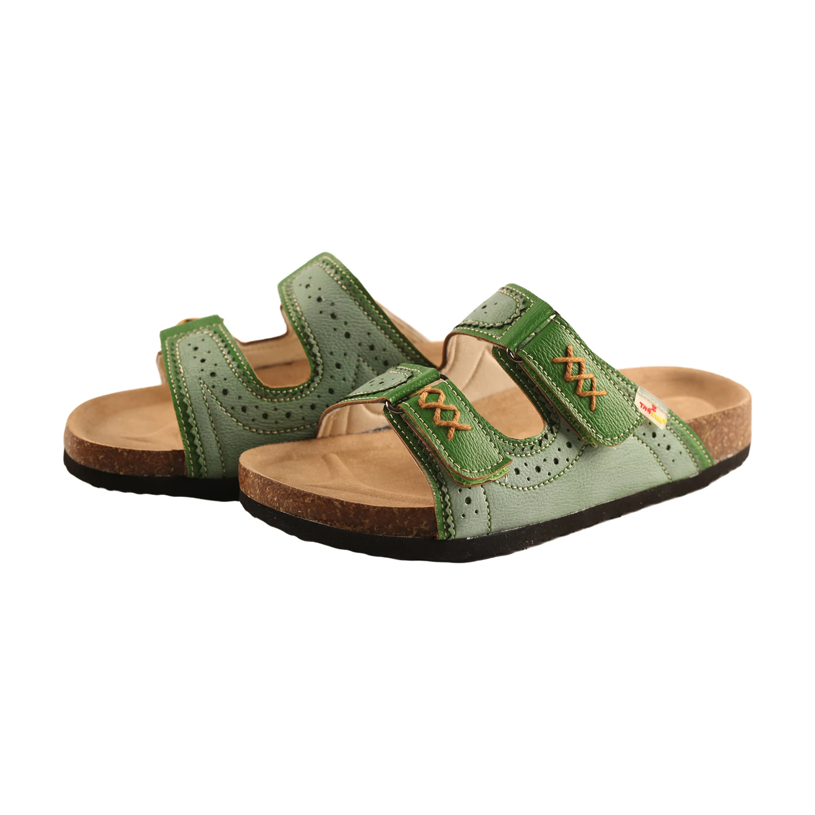 TMA EYES Neue Klebe-Sandalen mit Schnitzereien, bequem, leicht, offene Zehenpartie, dicke Sohle für Damen – Detail 3