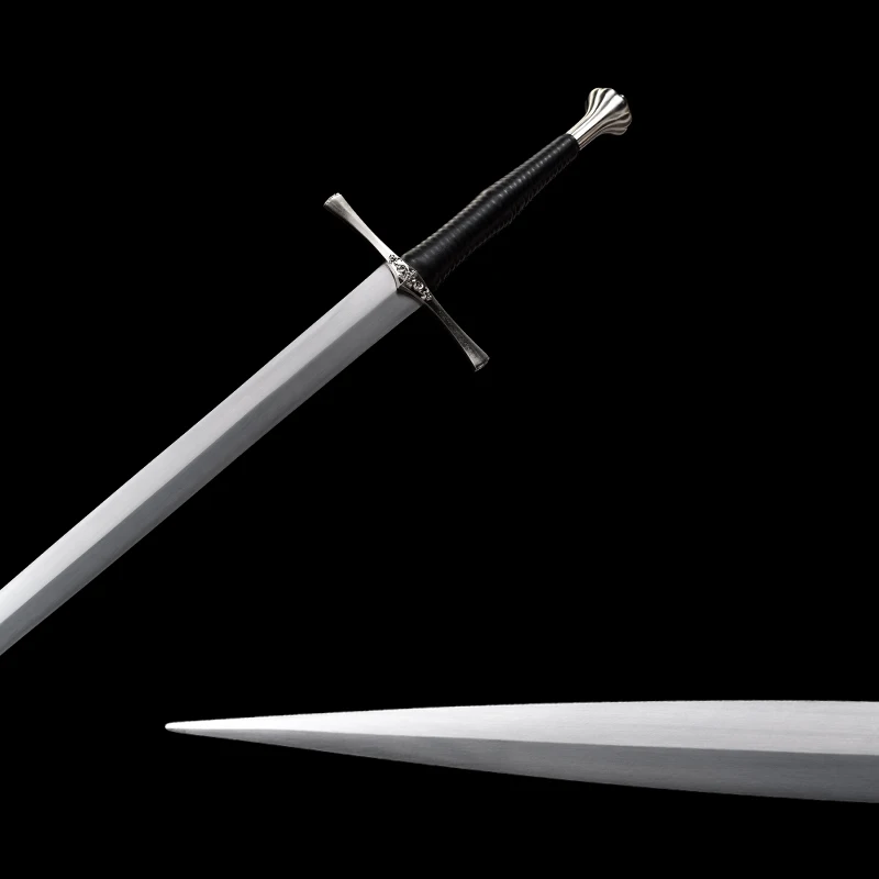 Training Sword European Sword,Replica Medieval Sword,Spring Steel Blade For Battle.Double Edges,Long Sword