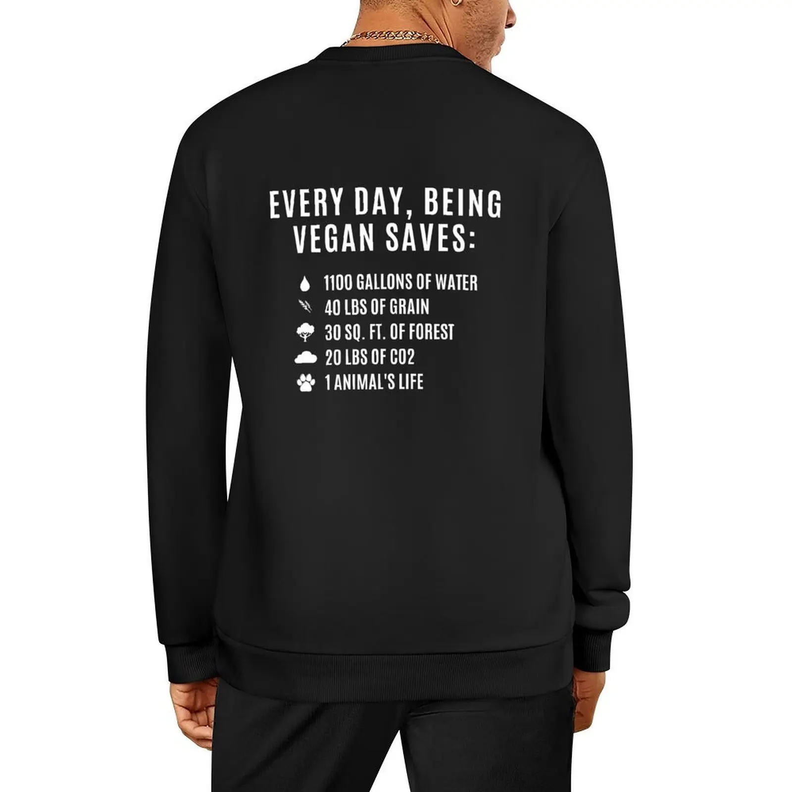 Todos los días, como salsa vegana... Jersey ropa de diseñador para hombre otoño nuevos productos ropa coreana sudaderas gráficas