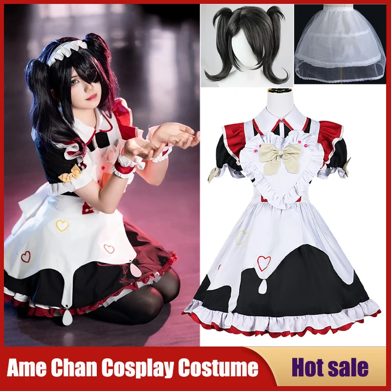 

Game Needy Girl Overdose Ame Chan Cosplay Anime KAngel Cos Costume Lolita Maid Dress Wig Suit Cute Sexy Women Skirt Full Set