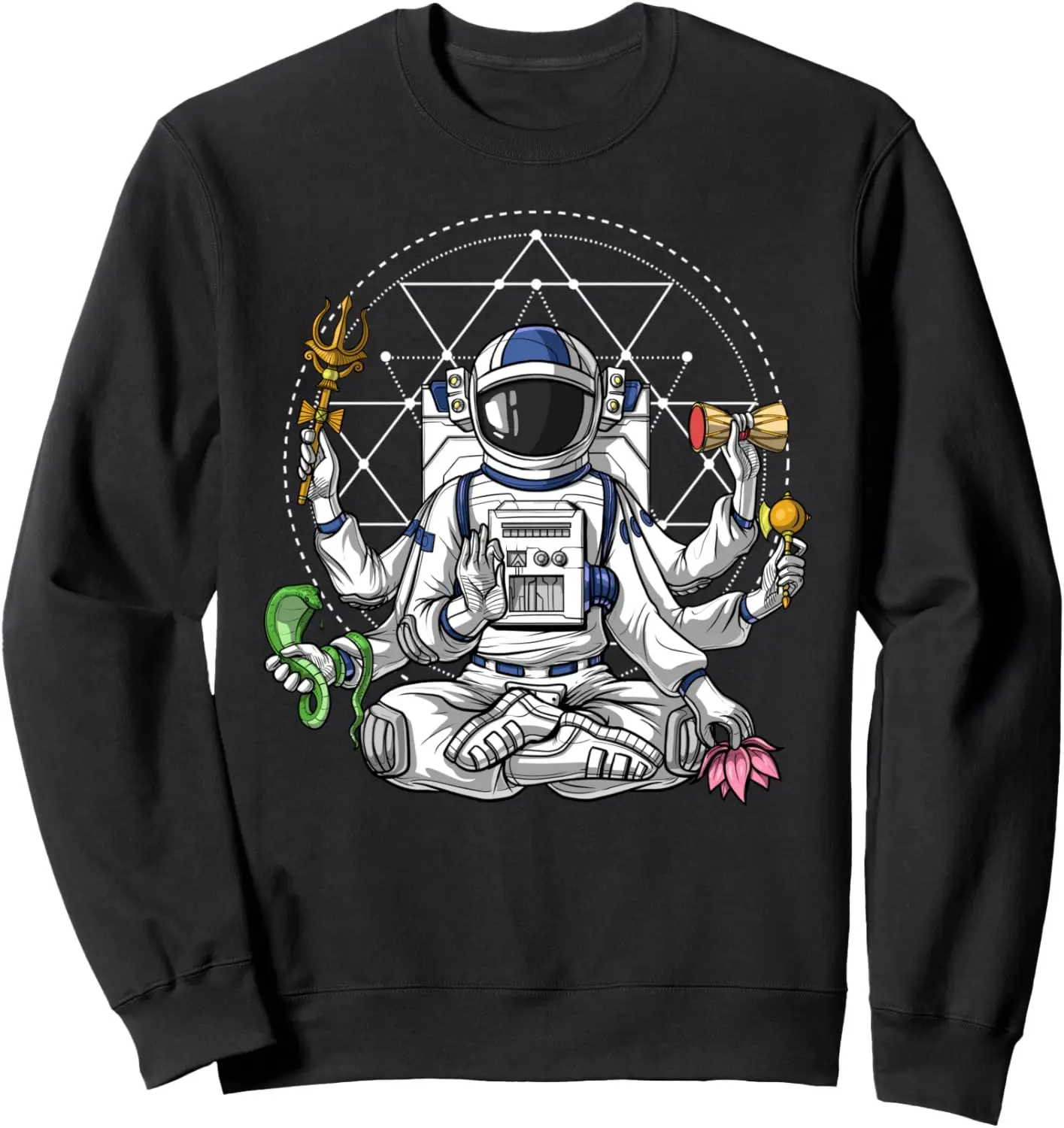 

Psychedelic Astronaut Shiva Hindu God Spiritual Meditation Sweatshirt