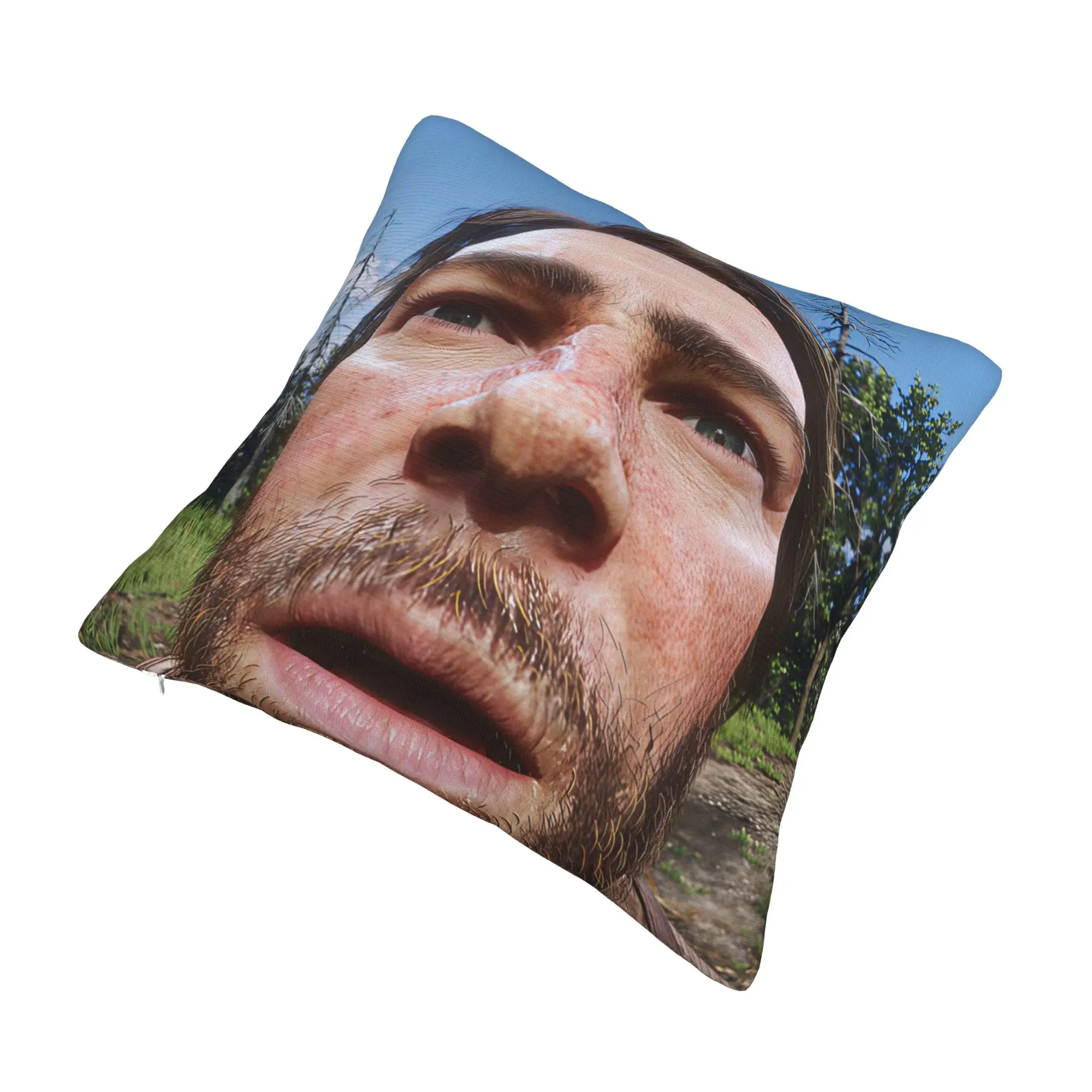 Arthur Morgan Funny Cushion Cover 40x40cm Selfie Velvet Nordic Pillow Decor Home