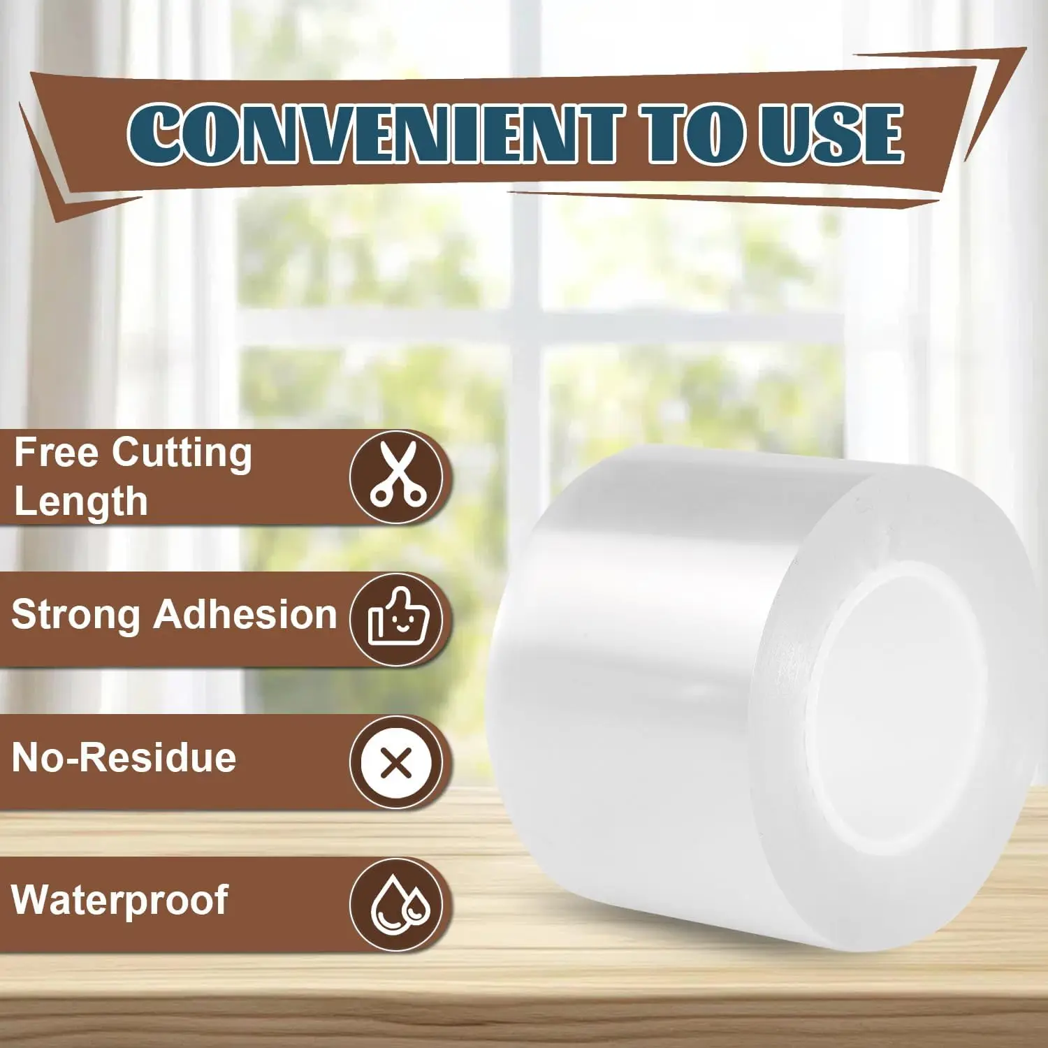 Window weather sealing tape, weather peeling without residue, transparent window isolation film sealing film sealing tape