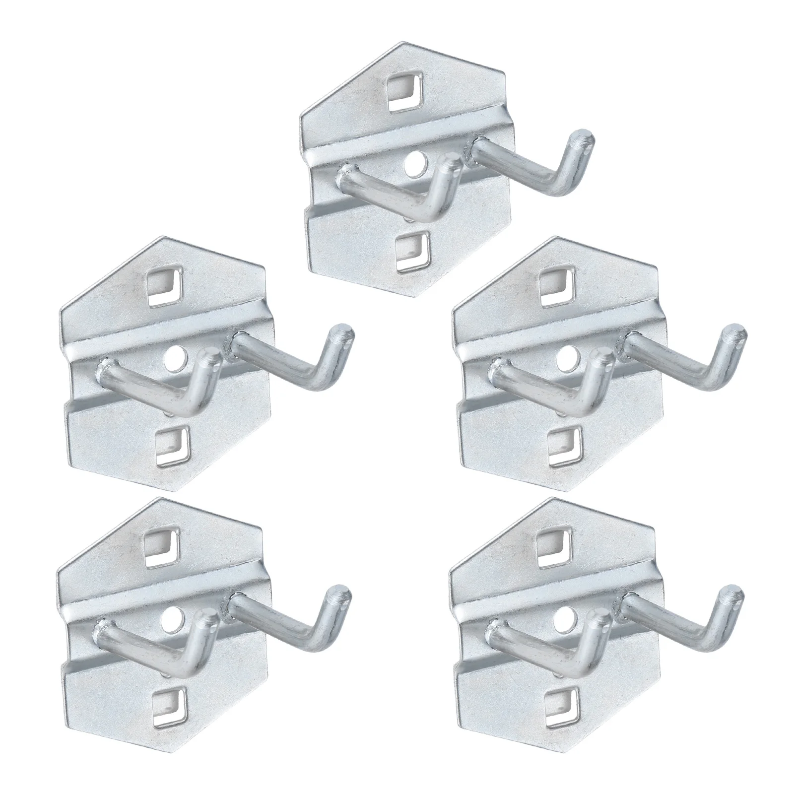 DRELD 10PCS แขวนแขวนโลหะชั้นโชว์โลหะ Shop ดีชั้นวางตะขอหนา Hole แผ่นห้องครัว Hooks 50มม.
