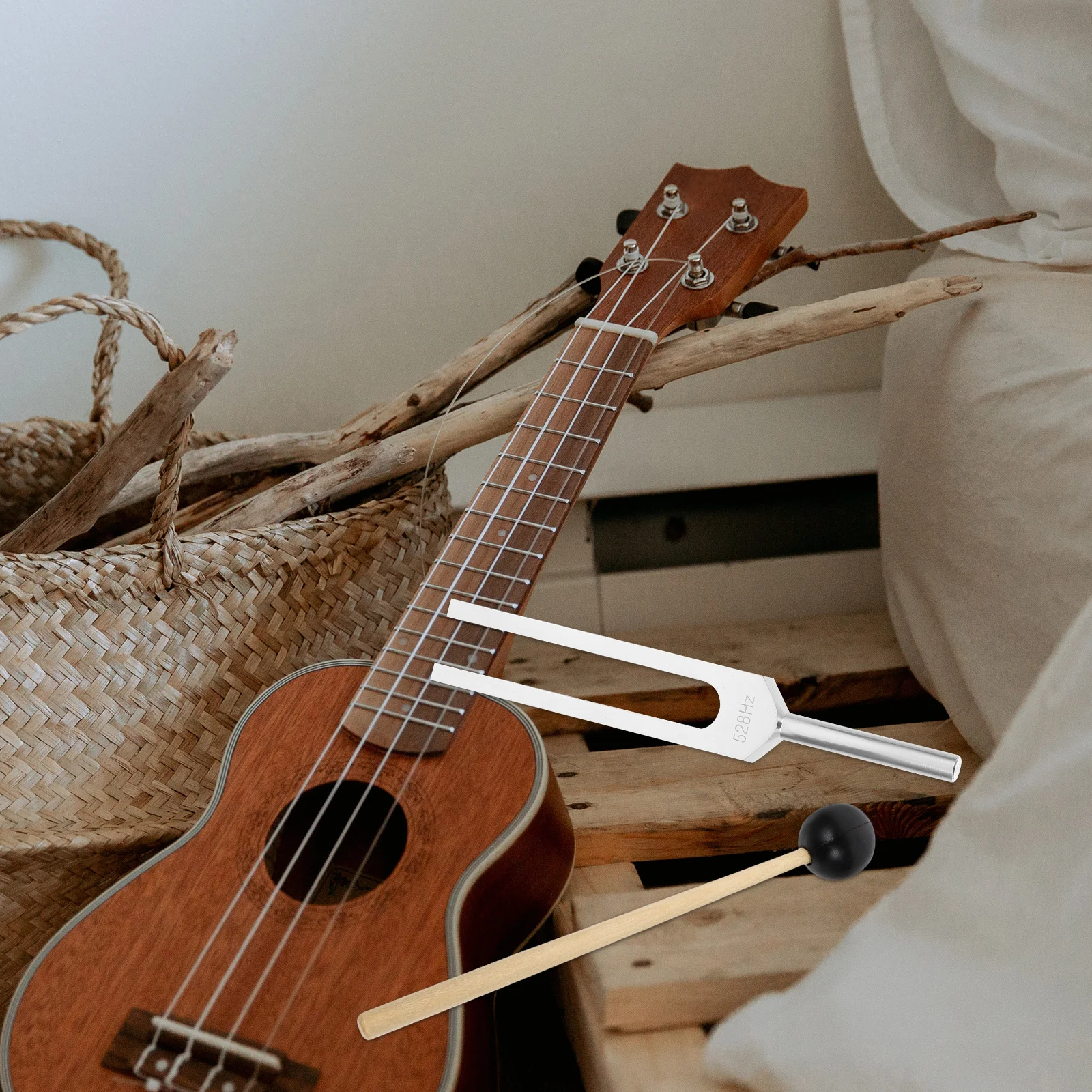 

1Set Tuning Fork Silver Aluminum Alloy Portable Instrument for Chakra Yoga Meditation Sound Healing Energy Balance