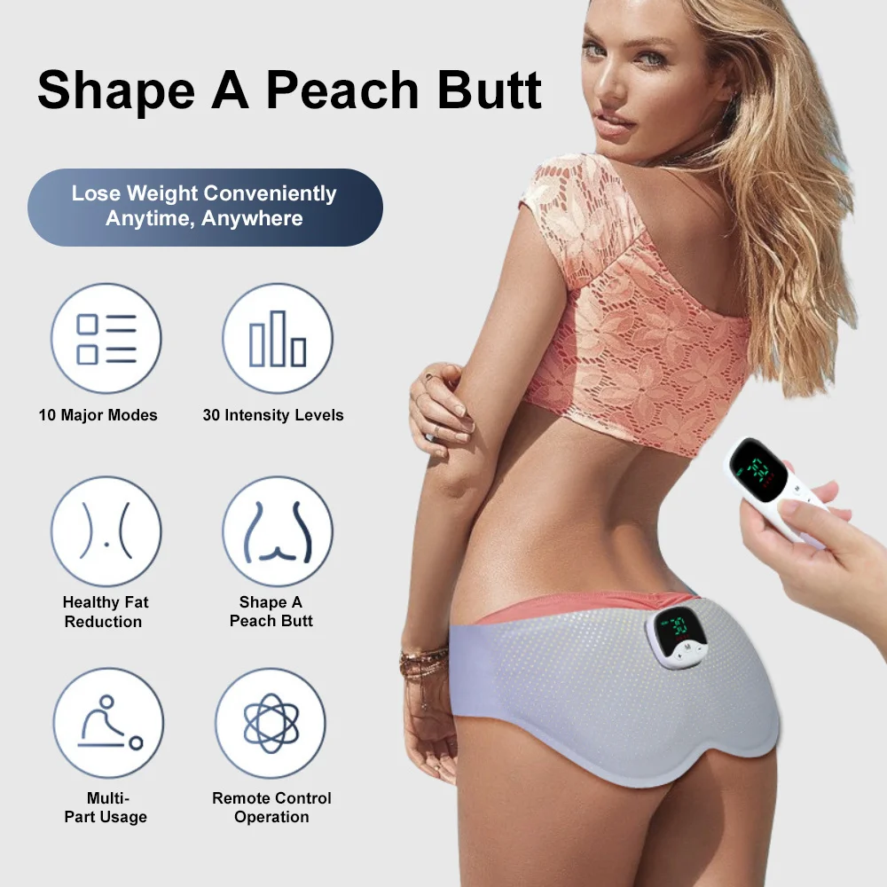 

Тренажер для ягодиц EMS, стимулятор мышц, вибрационный тренажер для тела, машина для похудения, сжигания жира, фитнес-тренажер, 30 уровней интенсивности