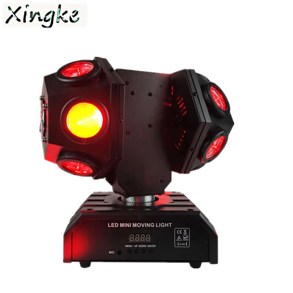 1pcs/lot 12 eyes 2 head lighting dmx512 mini led moving beam head light for dj music dance hall disco