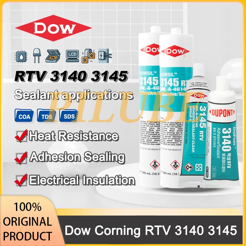 다우 코닝 RTV 3140 3145 실리콘 실란트 고온 방수 유연 접착제 자동차 전자 산업용
