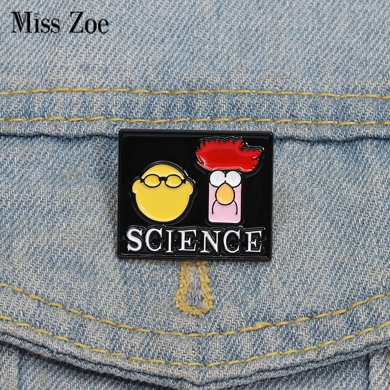 Cute Chick Enamel Pins Custom Brooches SCIENCE Lapel Badges Clothes Cartoon Animal Jewelry Gift for Kids Friends
