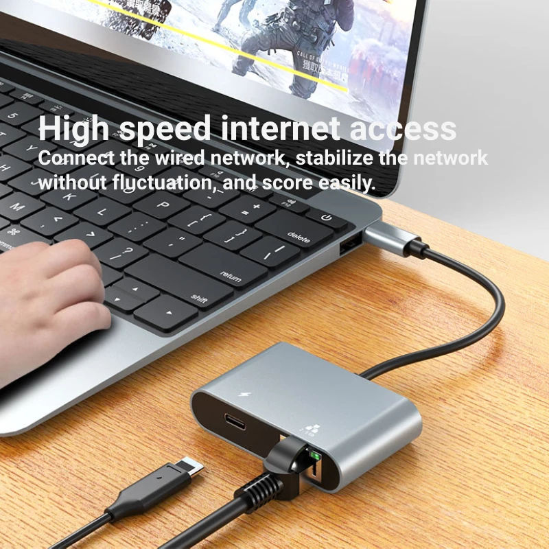 Сетевая карта 2500 Мбит/с, адаптер типа C к Ethernet для Google TV, адаптер для зарядки Ethernet для смартфонов, планшетов, устройств Android