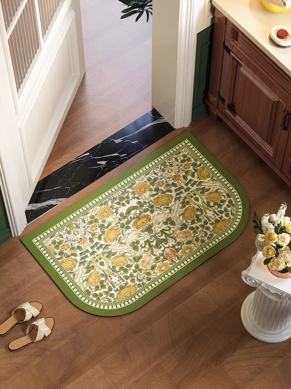 

Флора сельская местность Sle Batoom водонепроницаемый нескользящий специальный коврик для ванной комнаты Dia грязевой коврик сильная впитываемость домашний декор