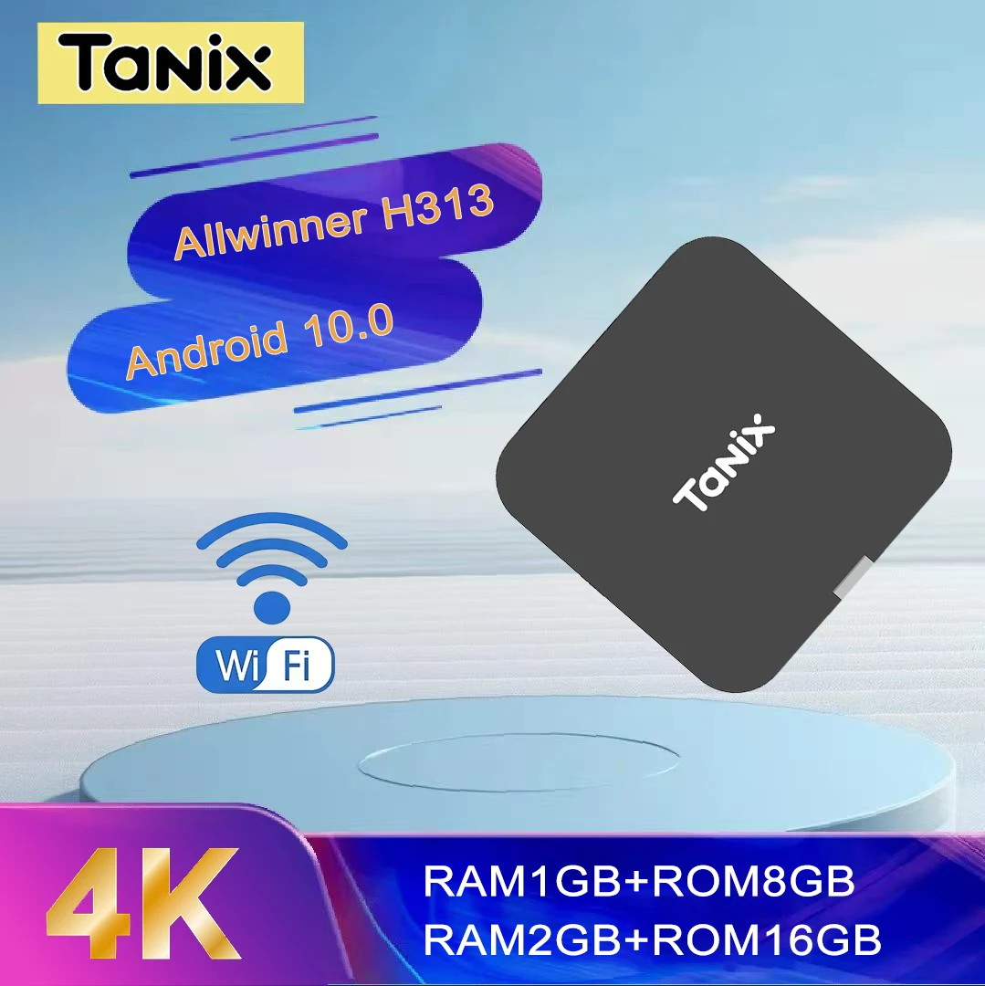 HOT Android 10.0 MINI TV Box Tanix TX1 Allwinner H313 2.4G Wifi RAM 2GB ROM 16GB 8GB  Support 4K Smart TV BOX