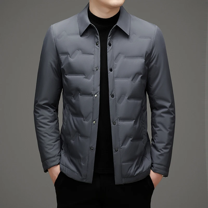 2024 nova chegada jaqueta de inverno 90% pato branco para baixo jaquetas homens, moda masculina engrossar quente parkas casaco de alta qualidade masculino