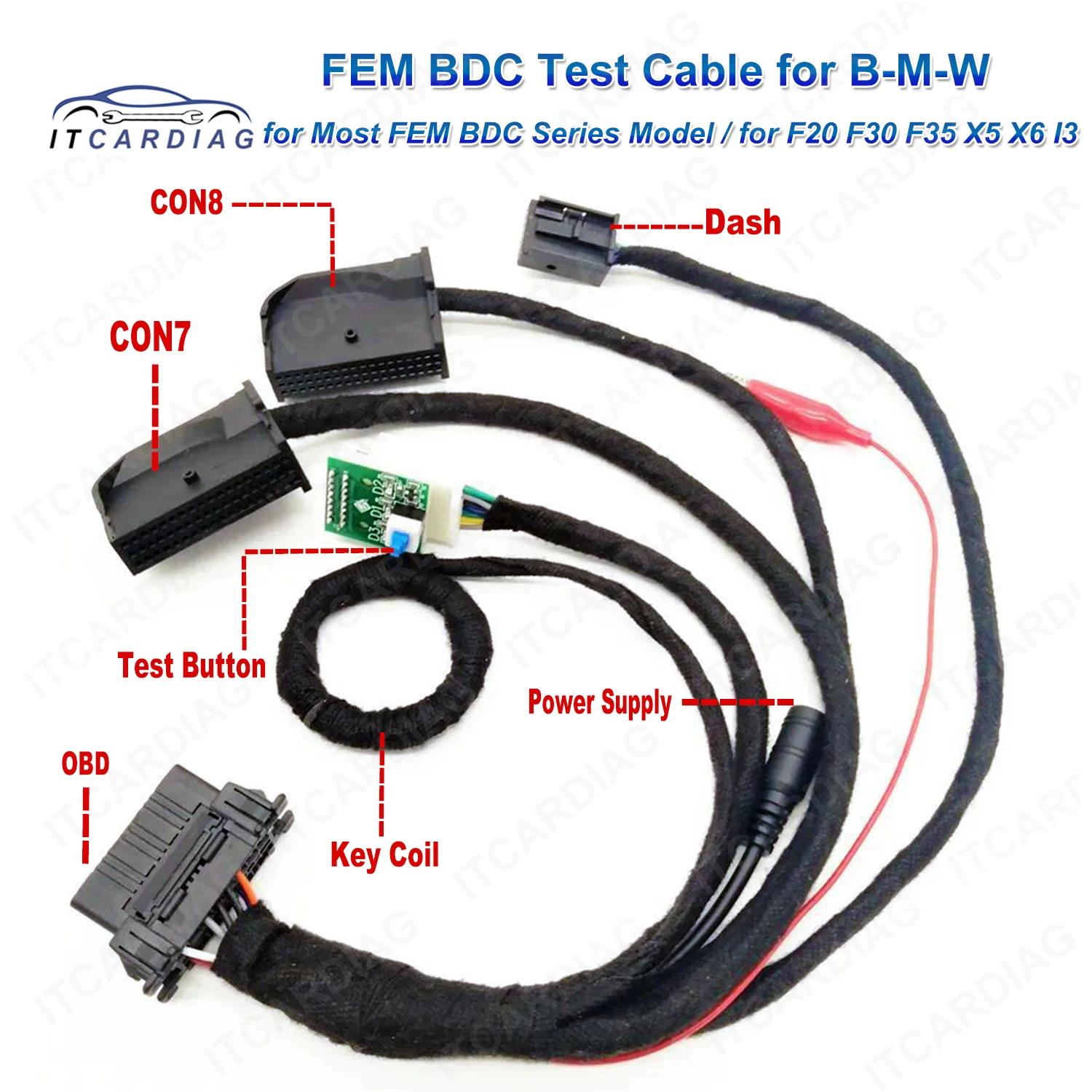 FEM BDC Test Bench Cable For BMW F20 F30 F35 X5 X6 I3 Test Platform Cable 4 Interface Key Programmer Adapter Cable