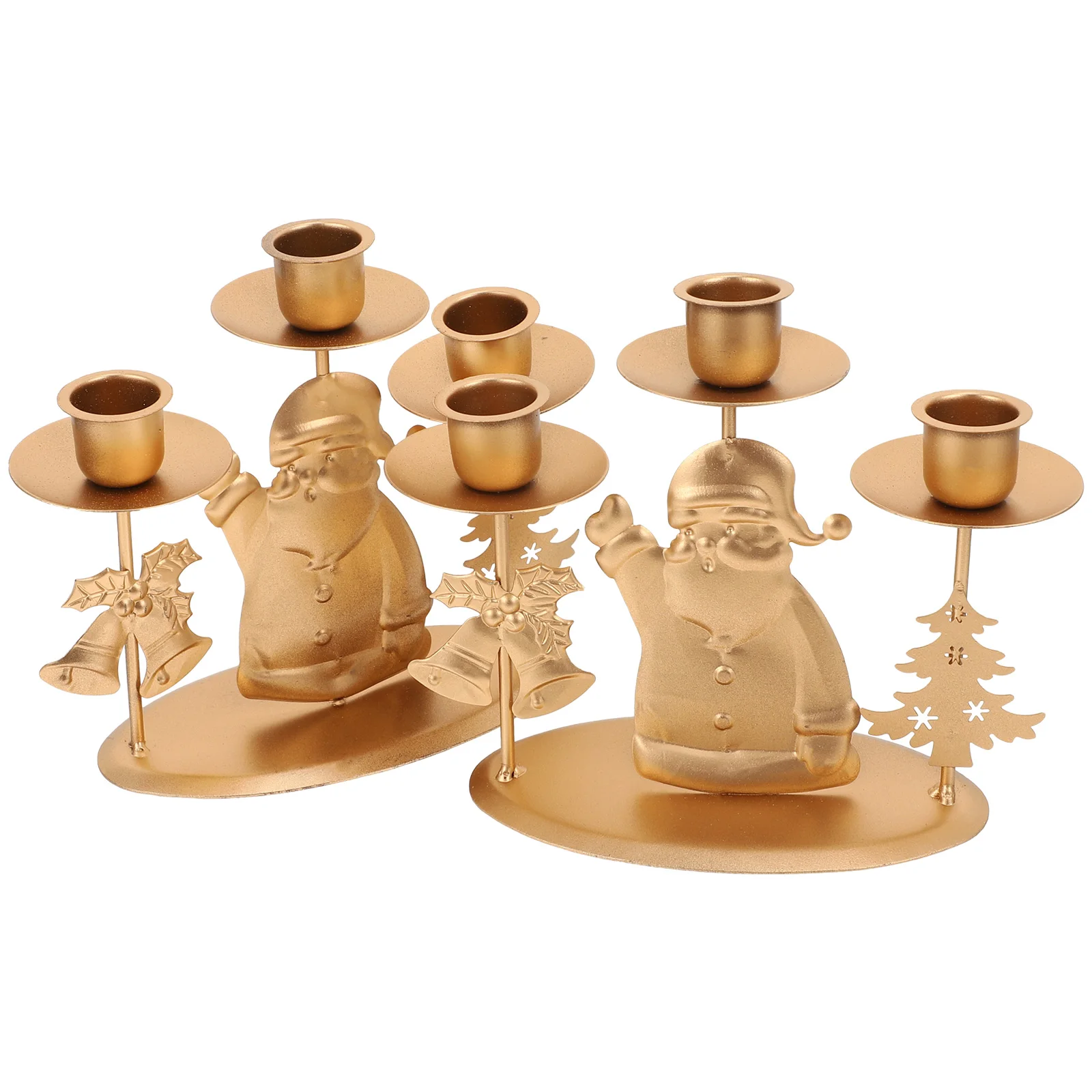 

2PCS Retro C Holder Iron Decor Xmas C St Creative St Elegant Christmas Home Decoration