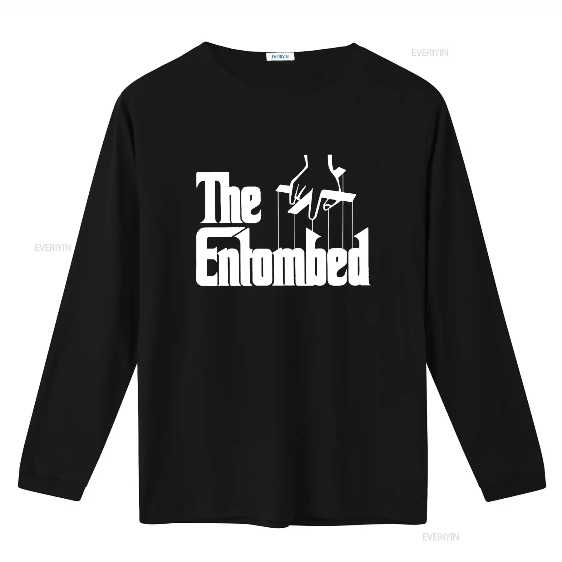 The Entombed Print T Shirt Black Small Size Perfect for Rock Fans vintage Washed designer clothes Casual Stretched graphic