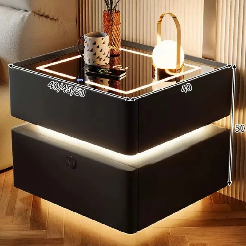 Consoles Shelving Night Stands Office Black Storage Designer Bedside Tables Compartment Choice Mesa De Noche Furniture Home