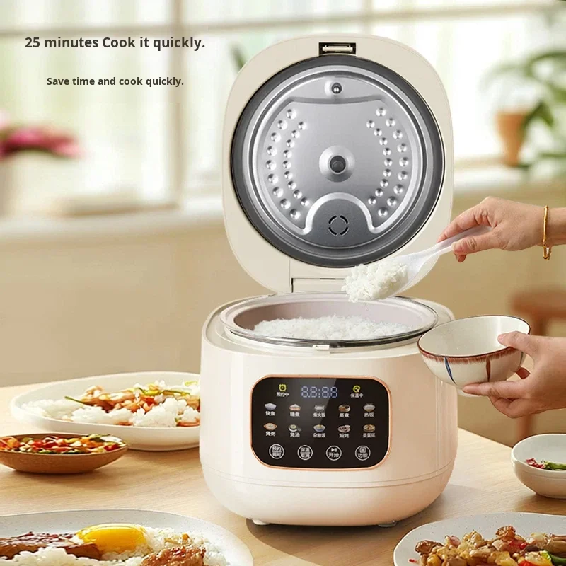 Electric New Model Household Multi-Rice Cooker 4L Large Screen Ceramic Glaze Non-Stick Coating Inner Pot Measuring Cup