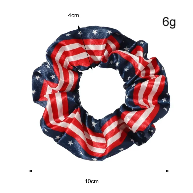 USA Independence Day Gift Flag Print Headband Top Hair Tie for Women Girls Party Holiday Show Headband