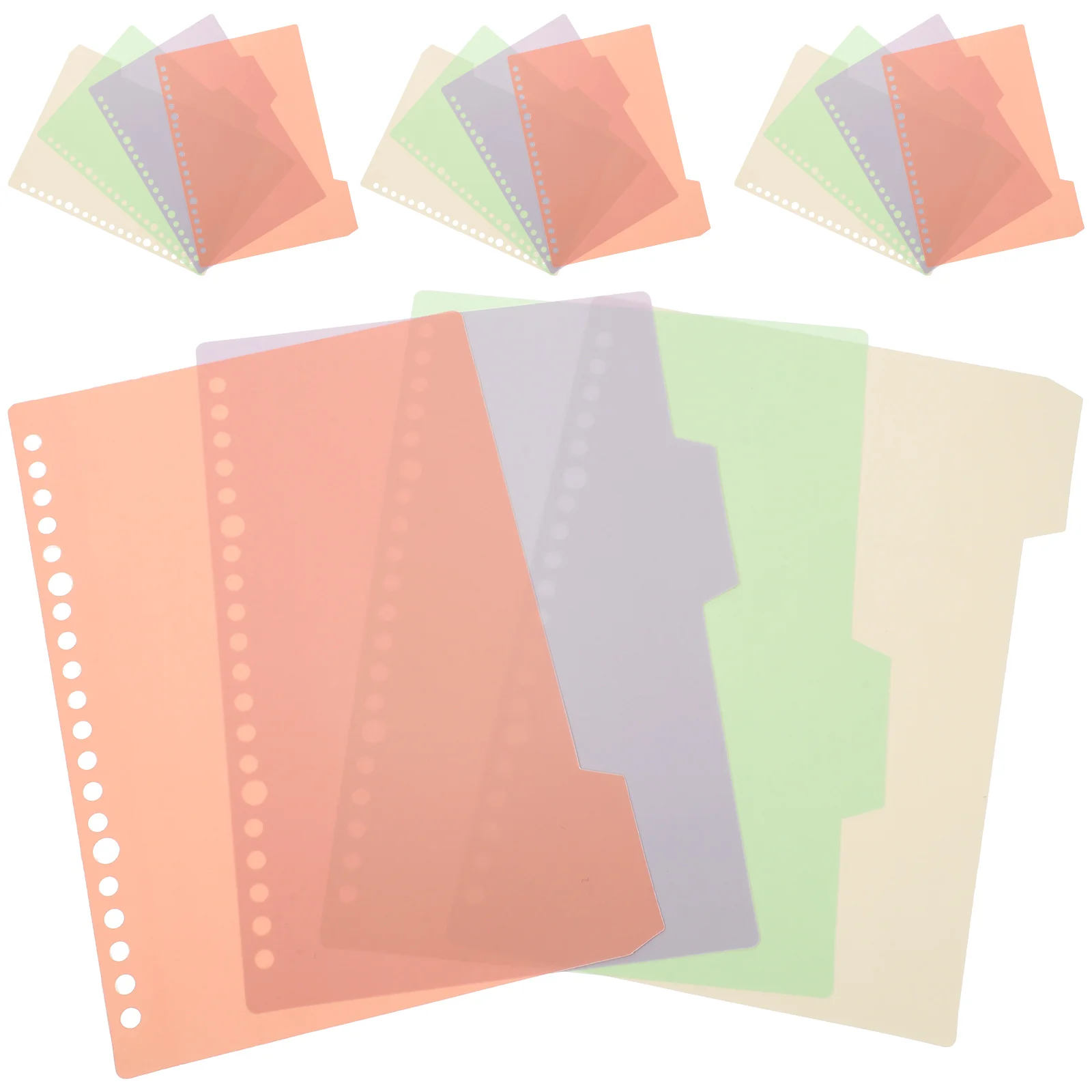 10 Sets Index Tab Binder Tabs Plastic Dividers Notepad Notebooks Loose-leaf Page Markers Classified Labels File