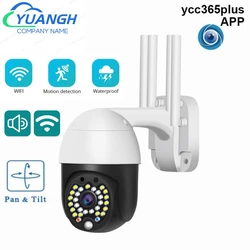 YCC365 Plus-cámara IP inalámbrica para exteriores, videocámara CCTV de 1080P, impermeable, domo de velocidad, WIFI, seguridad para el hogar, Audio de dos vías