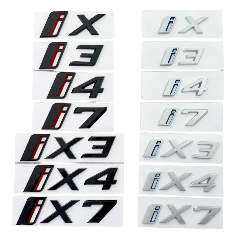 Naklejki z literami i logo na tylny bagażnik samochodu, emblematy ABS, naklejki dekoracyjne do BMW IX3 G08, zamiennik napisów na bagażniku, akcesoria dekoracyjne. — 2