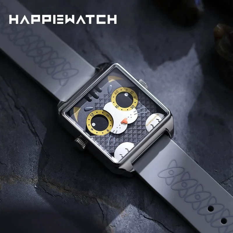 HappieWatch The Shadow Walker A Cool Grey Cat Watch