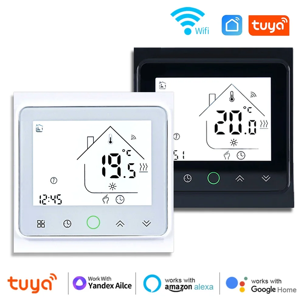 

Умный термостат Tuya WiFi для электрического/водяного отопления/газового водонагревателя, совместимый с Alexa, Google, Яндекс, Алиса
