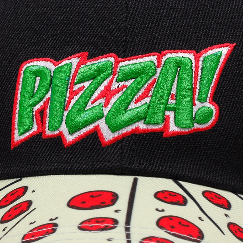 2023 Spring Autumn New Baseball Caps For Men Fashion Pizza Brim Design Trucker Snpaback Hats For Women Cotton Golf Cap Male