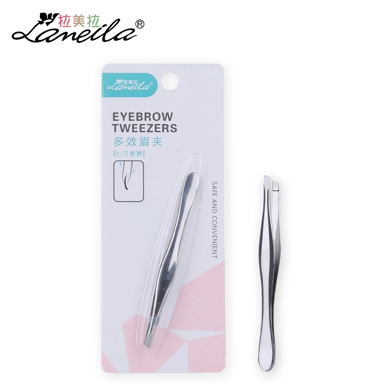 Eyebrow Tweezers Clip Stainless Steel Eyebrow Pliers Eyebrow Knife Oblique Head Hair Removal Tweezers Makeup Beauty Tool