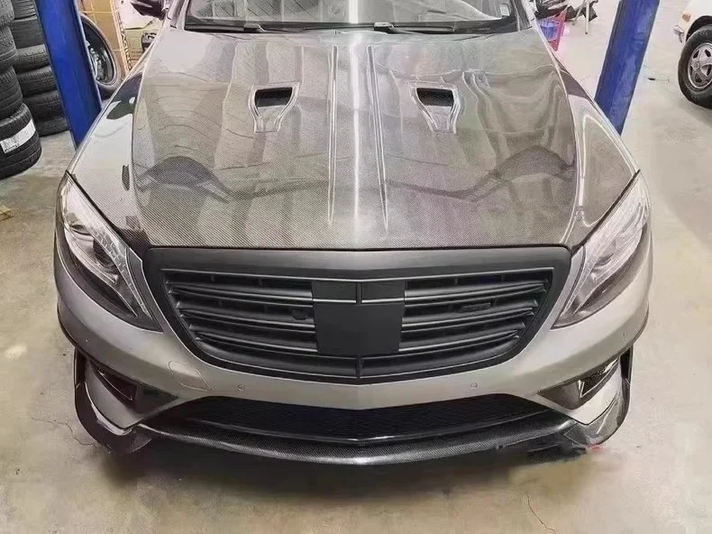 Suitable for 2014-2020 - S-Class W222 S63 S65 Modified Original High-quality M Carbon Fiber Engine Hood car parts