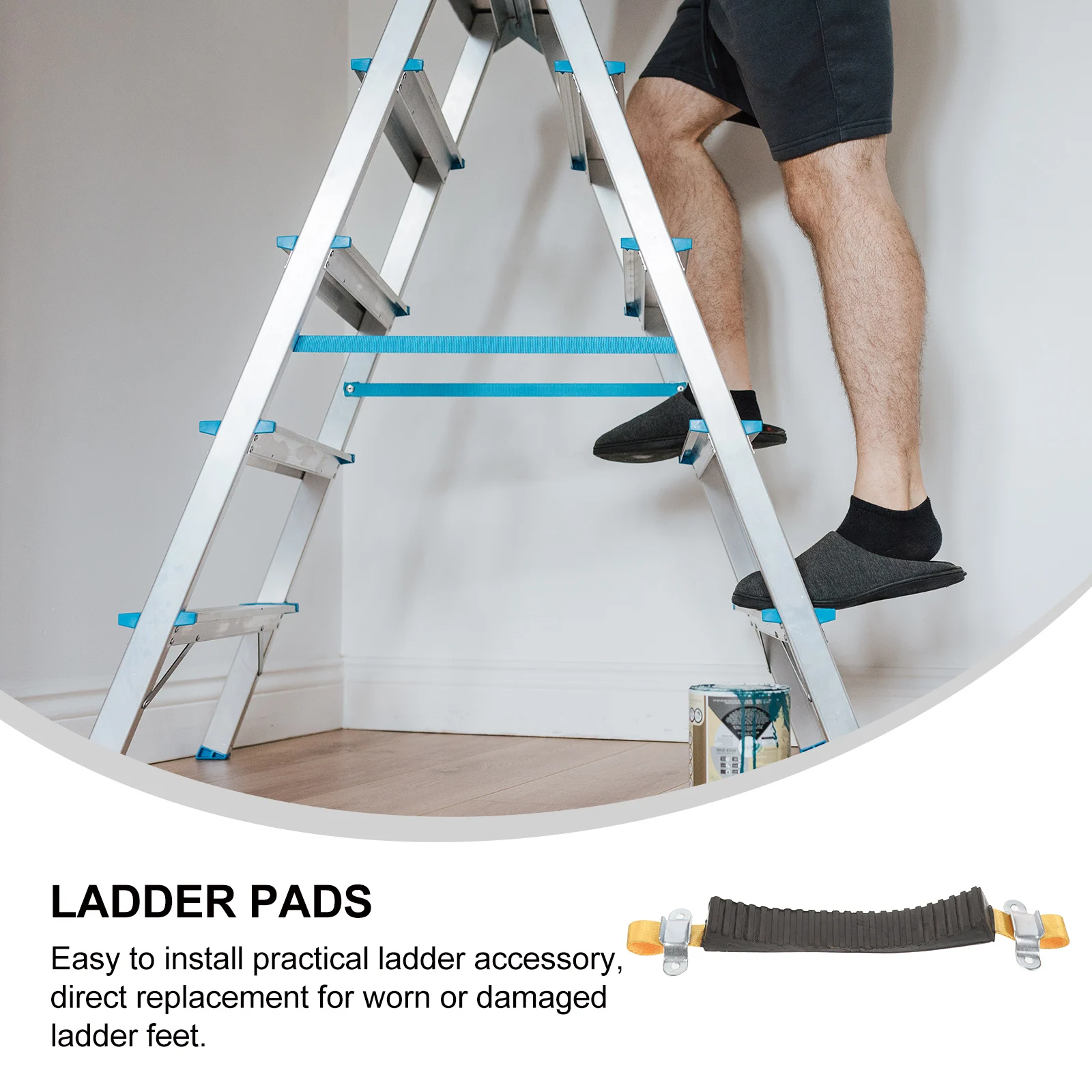 العالمي سلم القطب رئيس وسادة المطاط المضادة للانزلاق غطاء المزدوج نهاية السحابات لتمديد الخيزران سلالم تلسكوبية سلم القطب