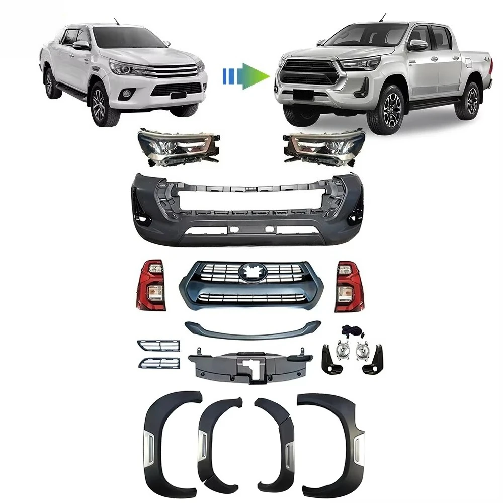 

Shock-Resistant FORToyota Hilux Revo 2020 Style with Headlight Tail Light ABS BODYKIT 2016 - 2018