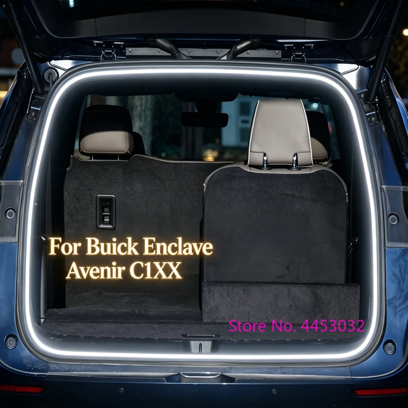 Car Trunk Seal Edge LED Strip For Buick Enclave Avenir C1XX Flexible Light Strip Decoration Lighting Easy Installation