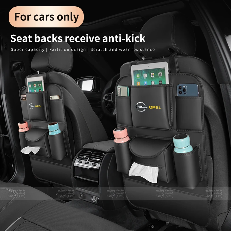 Car Seat Organizer Seat Back Storage Bag Pad  For Opel OPCline ASTRA CORSA INSIGNIA MOKKA VECTRA ZAFIRA GTC TigraAccessories