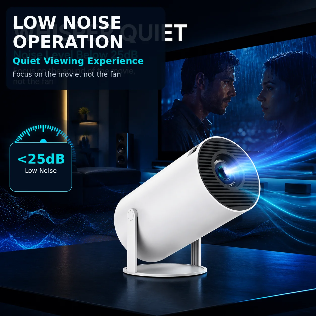 HY300 Smart Projector Native 7 - Home Cinema Compact ulasan dan harga