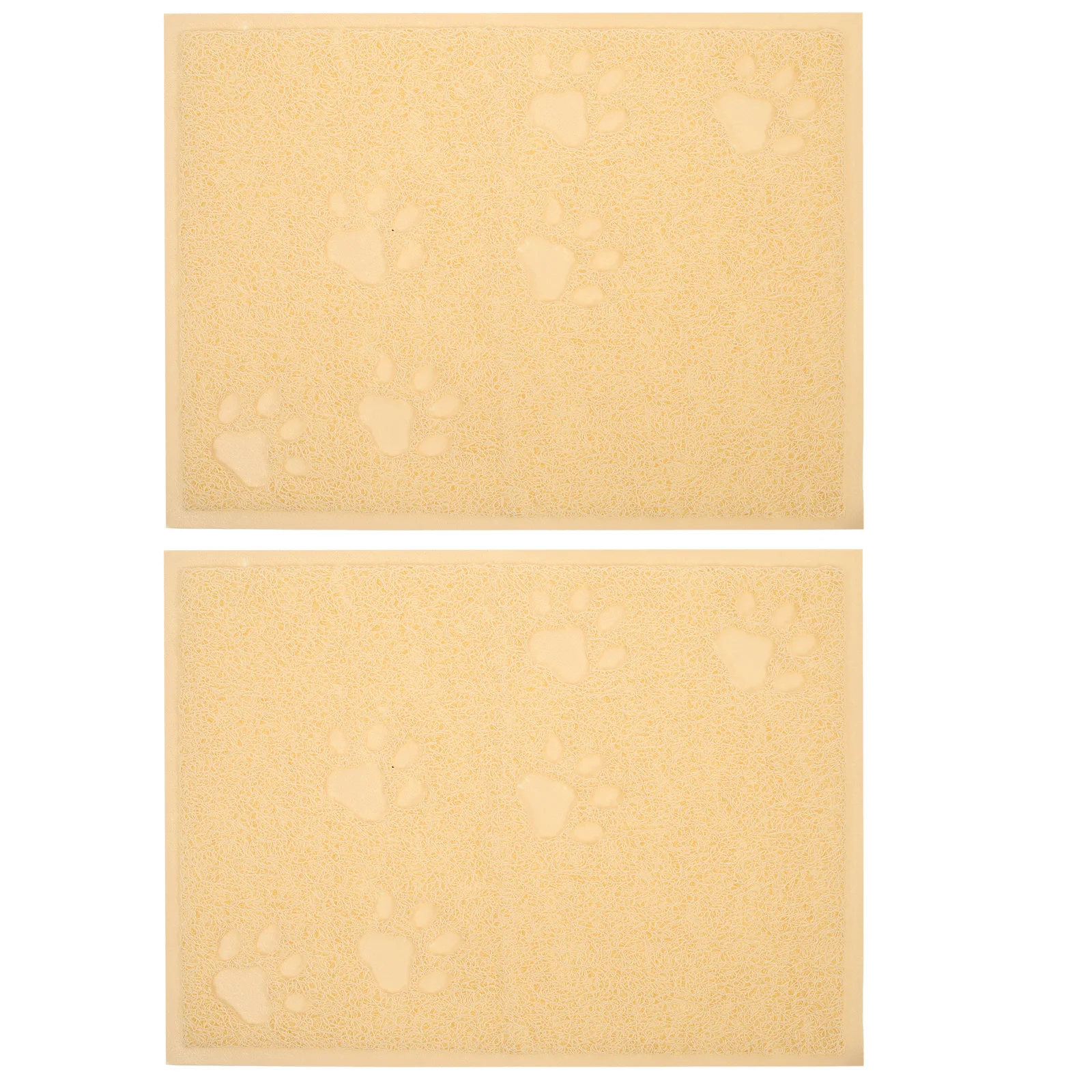 

2Pcs Household Pet Litter Mat PVC Cat Claw Pattern Anti-Slip Floor Protector Reusable Cleaning-Friendly Cat Pad